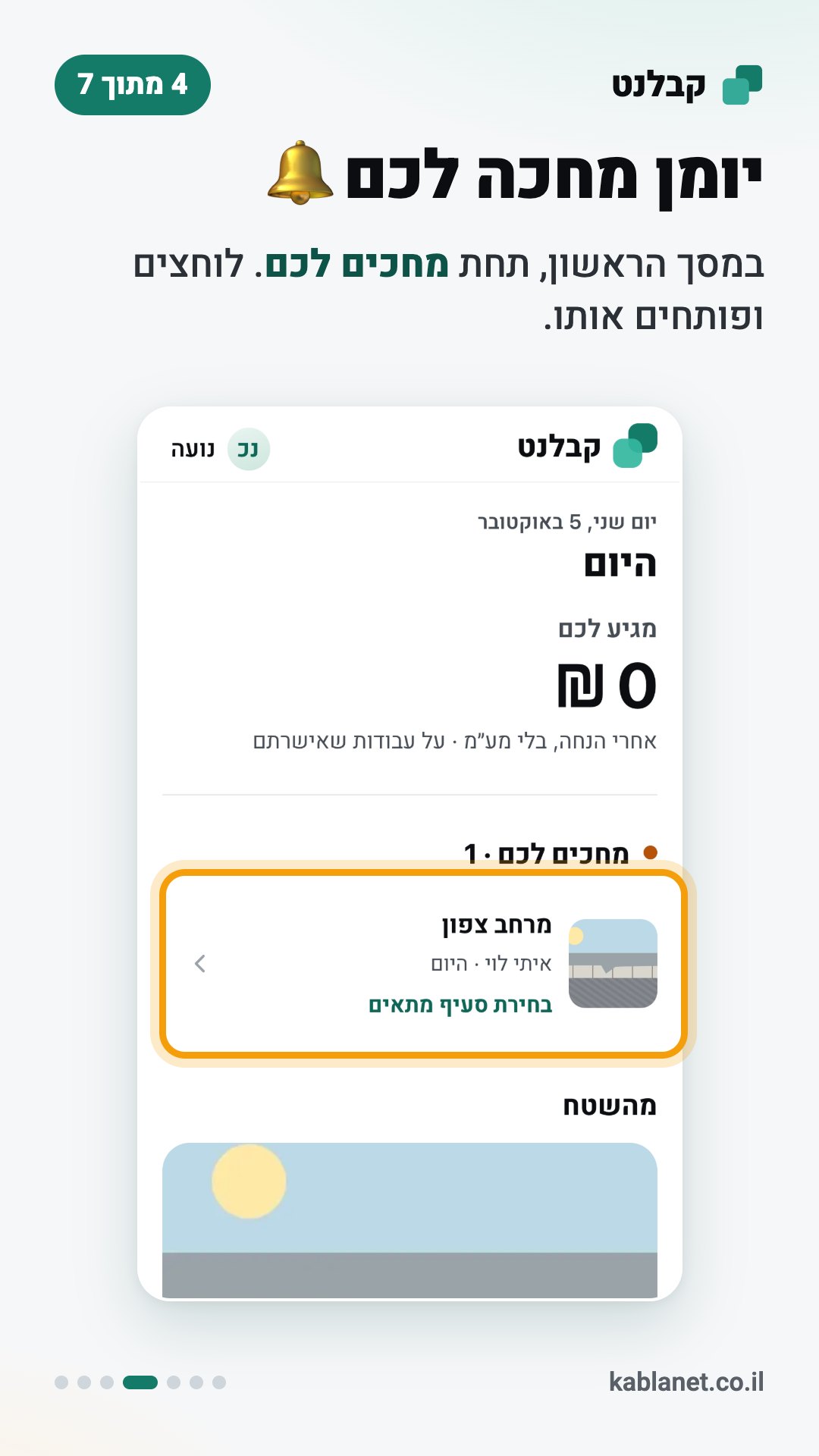 צילום מסך מקבלנט: יומן מחכה לכם